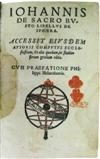 MEDICINE & SCIENCE  SACROBOSCO, JOHANNES. Libellus de sphaera. Accessit eiusdem autoris computus ecclesiasticus [etc.].  1568